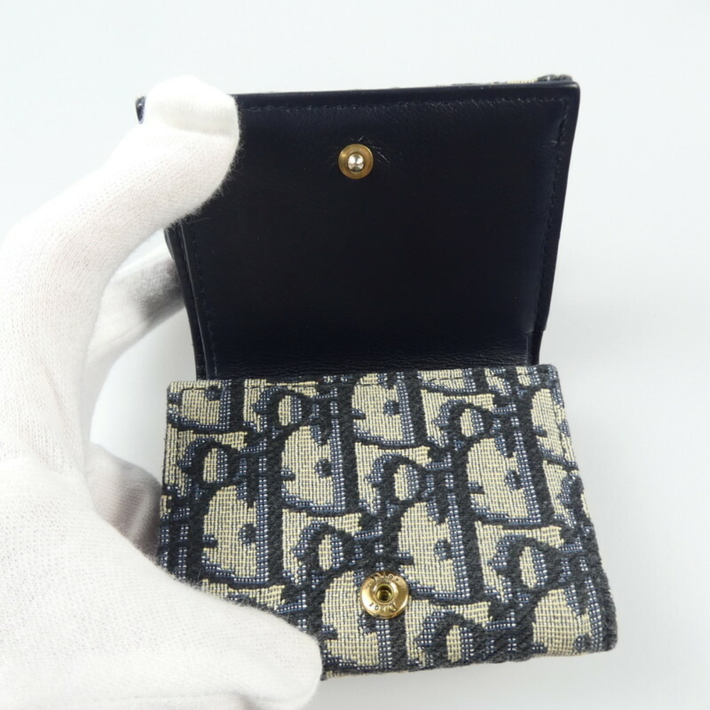 Christian Dior Oblique Jacquard Saddle Compact Wallet - Picture 7 of 11